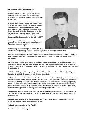 A preview of a PDF biography for Ross, William